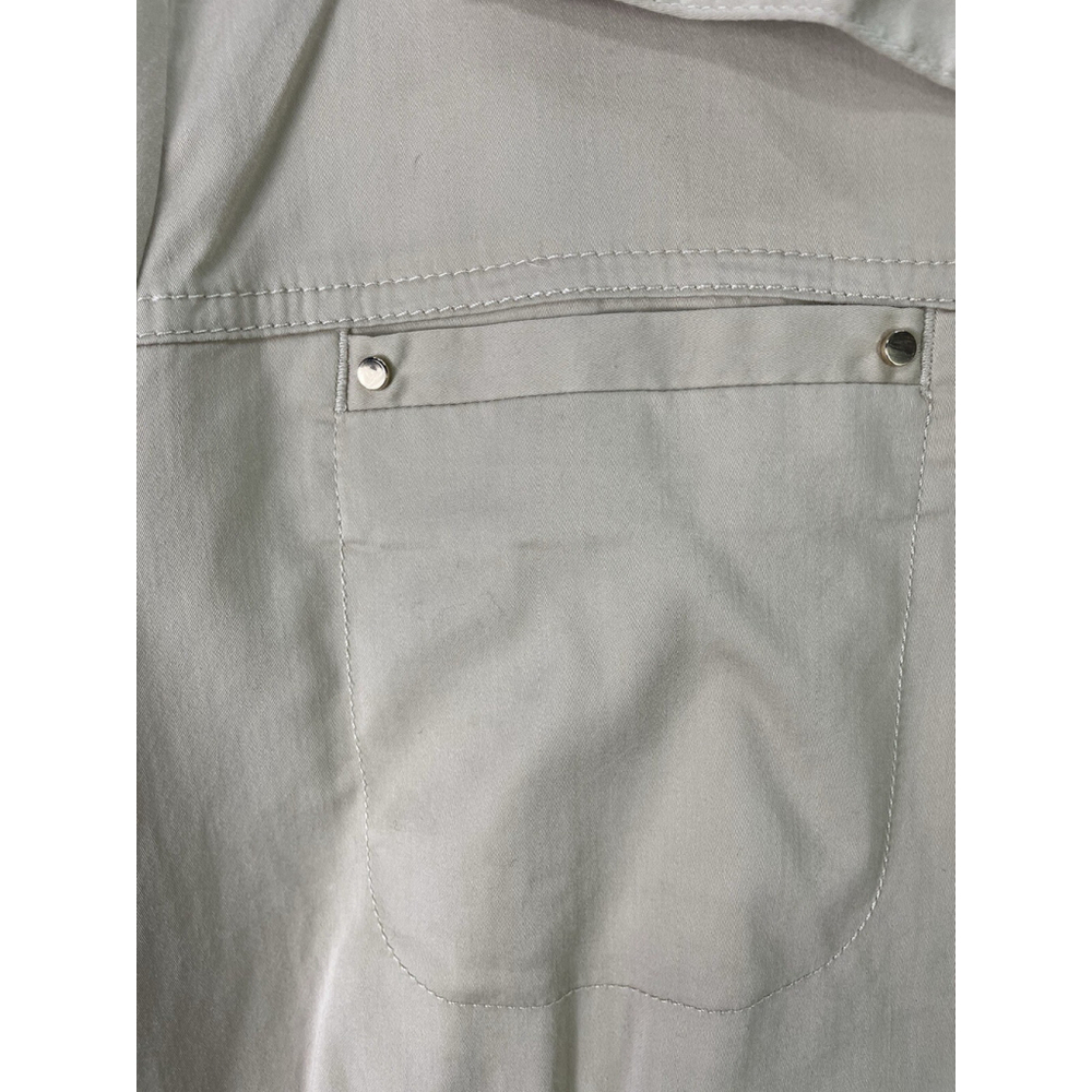 Chicos Luxe Twill Utility Jacket Size 2 US 12/14 Snap Cotton Pockets Stretch - Picture 4 of 12